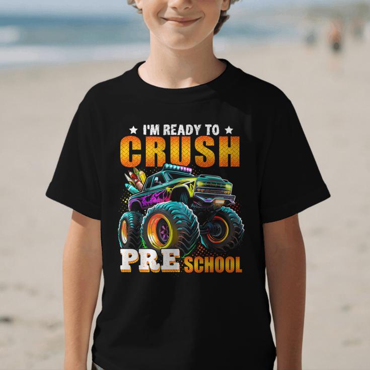 Crush Preschool Monster Truck Back To School Kids Boys Graphic Kid T-Shirt