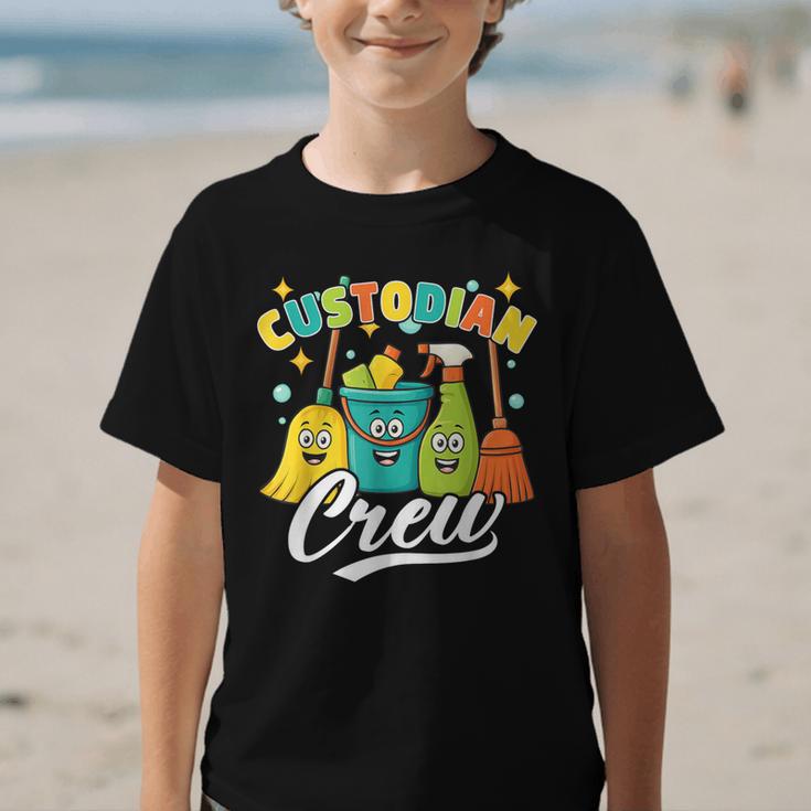Custodial Crew Back To School Custodial Staff Graphic Kid T-Shirt