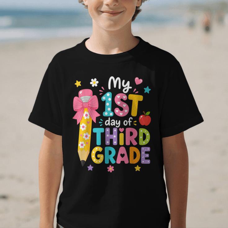 Cute My 1st Day Of Third Grade Pencil Back To School Girls Graphic Kid T-Shirt Cute My 1st Day Of Third Grade Pencil Back To School Girls Graphic Kid T-Shirt