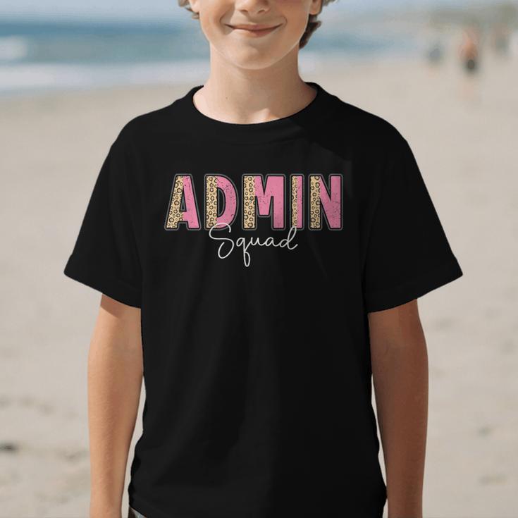 Cute Admin Squad Crew Team Back To School Administration Graphic Kid T-Shirt