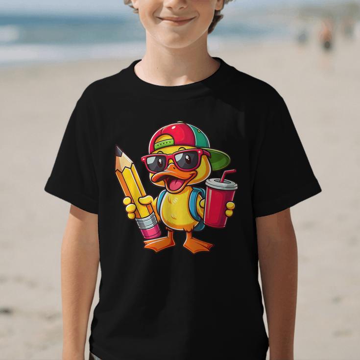Cute Duck Lover Pencil Back To School Kids Boys Girls Graphic Kid T-Shirt
