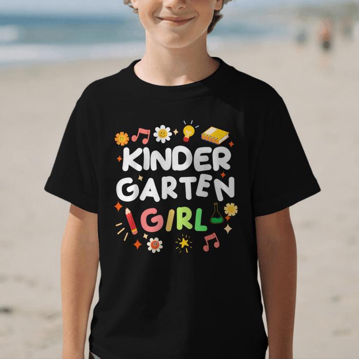 Cute Kindergarten Girl First Day Of School Back To School Graphic Kid T-Shirt Cute Kindergarten Girl First Day Of School Back To School Graphic Kid T-Shirt