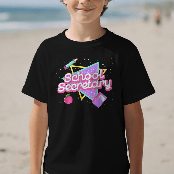 Cute School Secretary Shirt 80's 90's Back To School Graphic Kid T-Shirt Cute School Secretary Shirt 80's 90's Back To School Graphic Kid T-Shirt