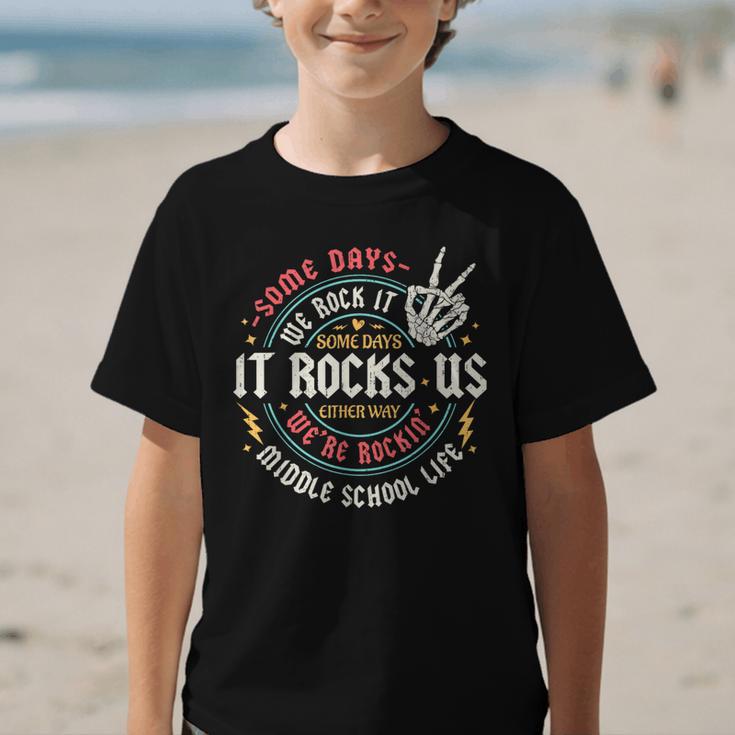 Some Days We Rock It Middle School Back To School Graphic Kid T-Shirt Some Days We Rock It Middle School Back To School Graphic Kid T-Shirt