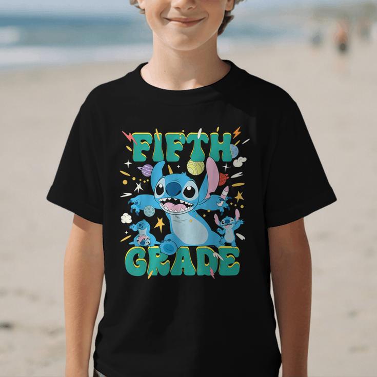 Disney Stitch Fifth Grade Back To School 1st Day Of School Graphic Kid T-Shirt
