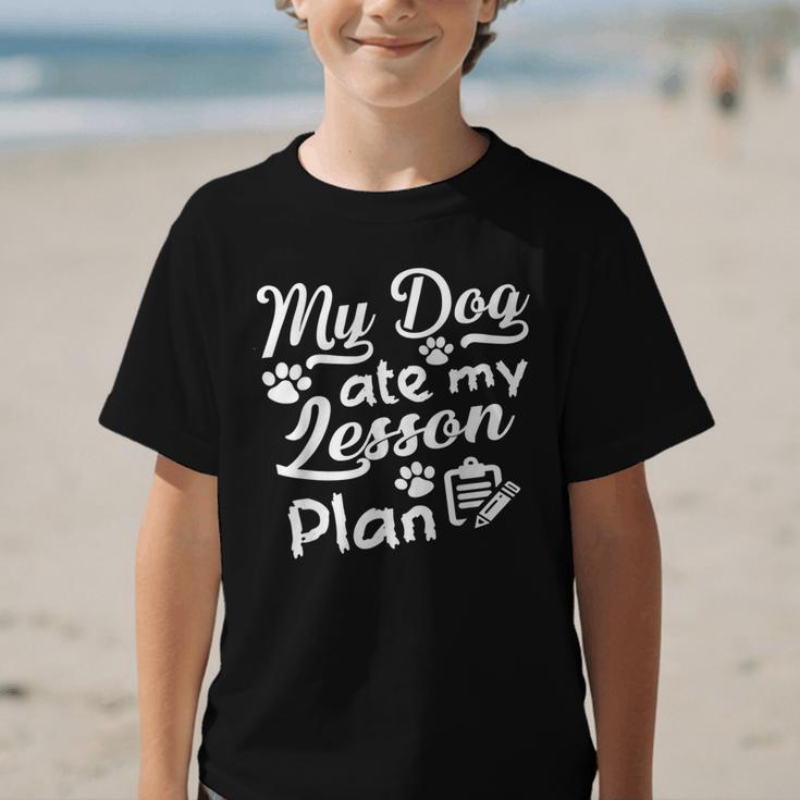My Dog Ate My Lesson Plan For Back To School Graphic Kid T-Shirt