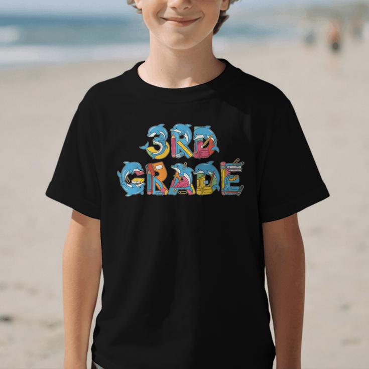 Dolphin Third Grade Back To School Kids Boys Girls Graphic Kid T-Shirt Dolphin Third Grade Back To School Kids Boys Girls Graphic Kid T-Shirt