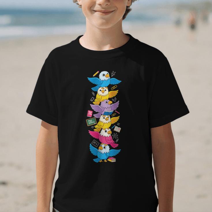 Eagle Colorful Rainbow Back To School Kids Boys Girls Graphic Kid T-Shirt