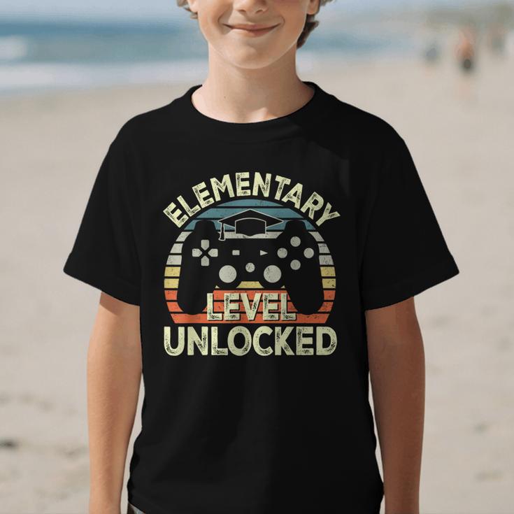 Elementary Level Unlocked Video Game Back To School Boys Graphic Kid T-Shirt