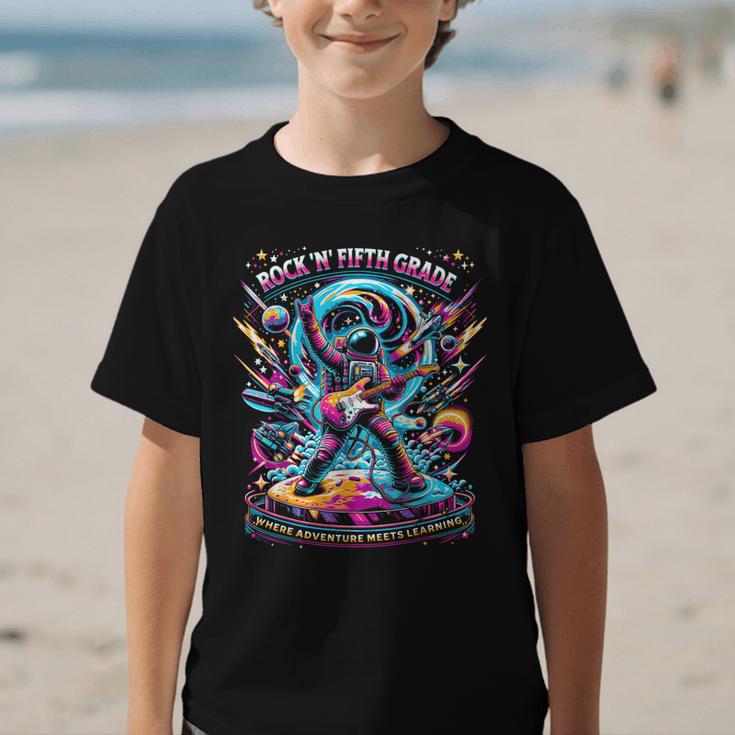 Fifth Grade Back To School Space Rocket Astronaut Graphic Kid T-Shirt Fifth Grade Back To School Space Rocket Astronaut Graphic Kid T-Shirt