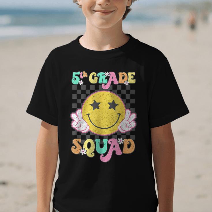 Fifth Grade Squad Smile Retro Back To School 5th Grade Graphic Kid T-Shirt Fifth Grade Squad Smile Retro Back To School 5th Grade Graphic Kid T-Shirt