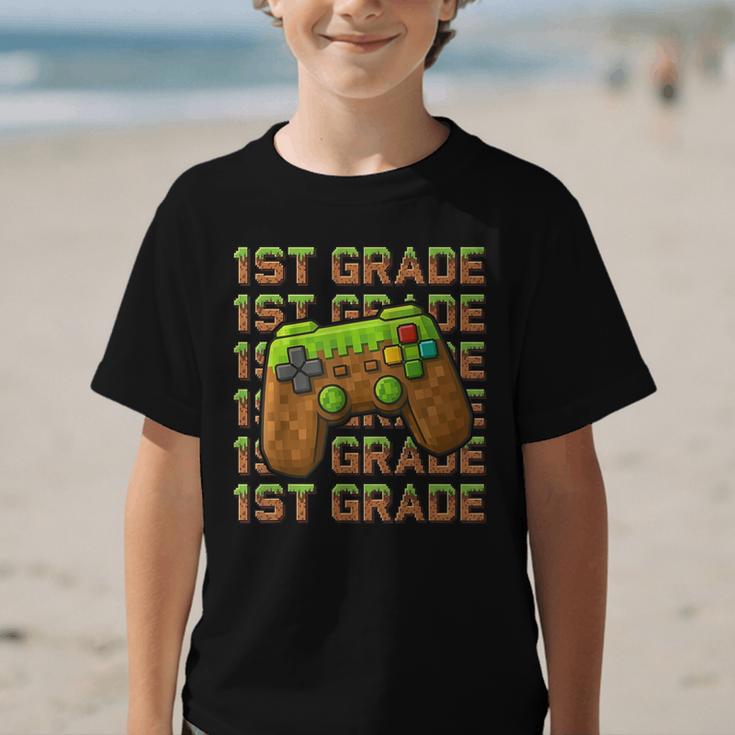 First Day Of 1st Grade Level Begins Back To School Girl Boy Graphic Kid T-Shirt First Day Of 1st Grade Level Begins Back To School Girl Boy Graphic Kid T-Shirt