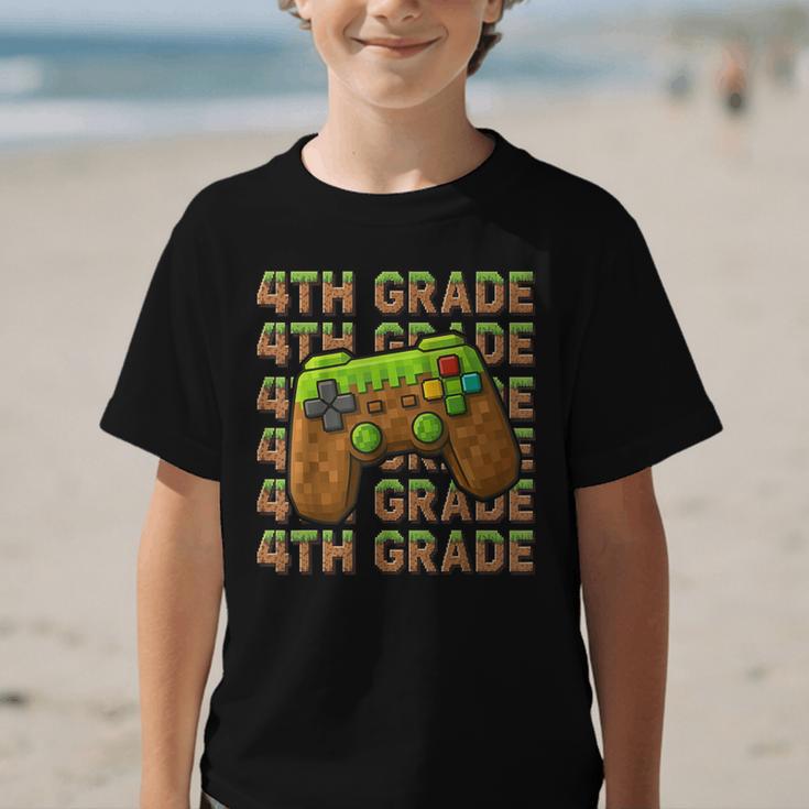 First Day Of 4th Grade Level Begins Back To School Girl Boy Graphic Kid T-Shirt First Day Of 4th Grade Level Begins Back To School Girl Boy Graphic Kid T-Shirt