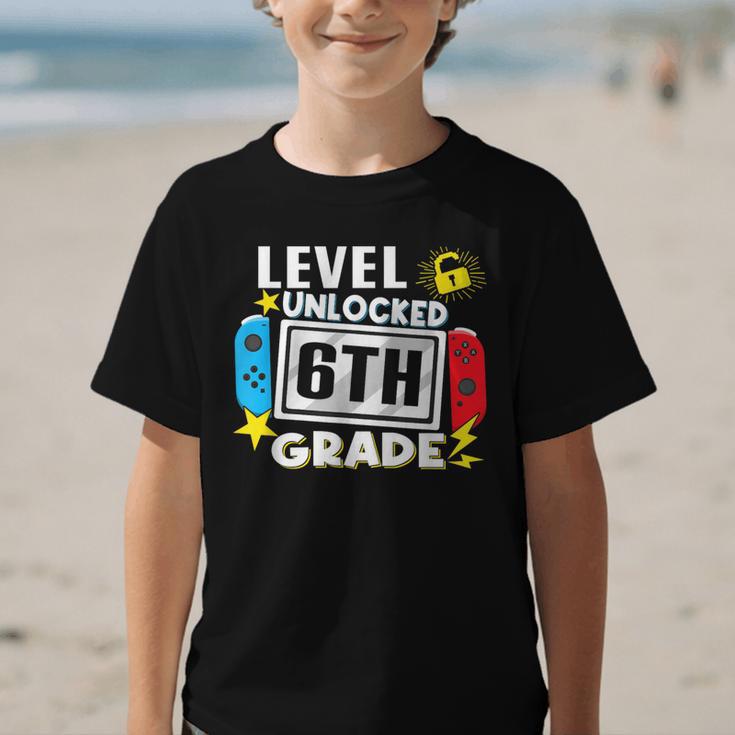 First Day Of 6th Grade Level Unlocked Game Back To School Graphic Kid T-Shirt First Day Of 6th Grade Level Unlocked Game Back To School Graphic Kid T-Shirt