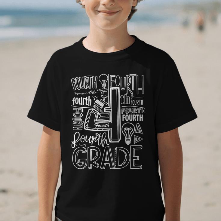 Fourth 4th Grade Typography Back To School Graphic Kid T-Shirt Fourth 4th Grade Typography Back To School Graphic Kid T-Shirt