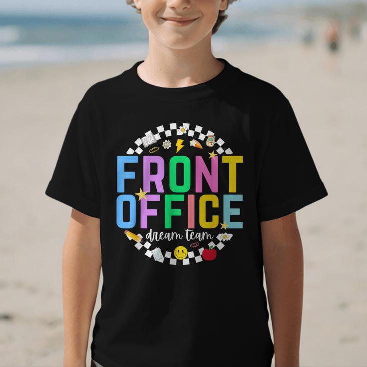 Front Office Squad Back To School Happy First Day Of School Graphic Kid T-Shirt