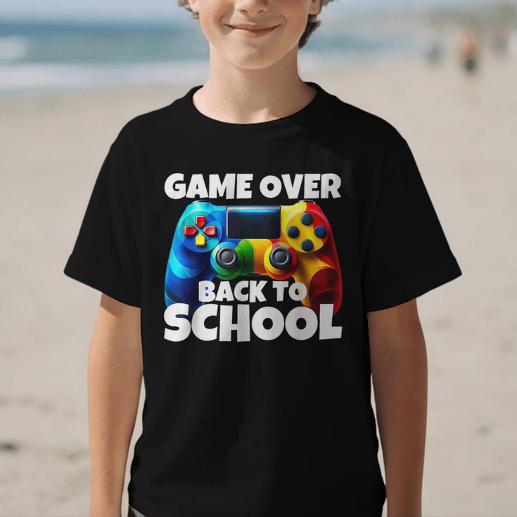 Game Over Back To School Gaming Controller Kids Gamer Graphic Kid T-Shirt Game Over Back To School Gaming Controller Kids Gamer Graphic Kid T-Shirt