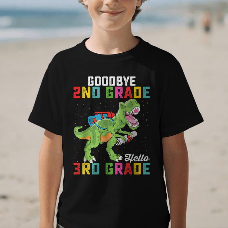 Goodbye 2nd Grade Hello 3rd GradeRex Back To School Graphic Kid T-Shirt
