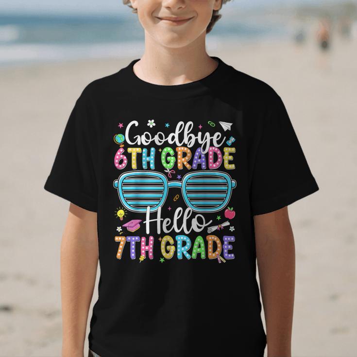 Goodbye 6th Grade Hello 7th Grade Graduation Back To School Graphic Kid T-Shirt