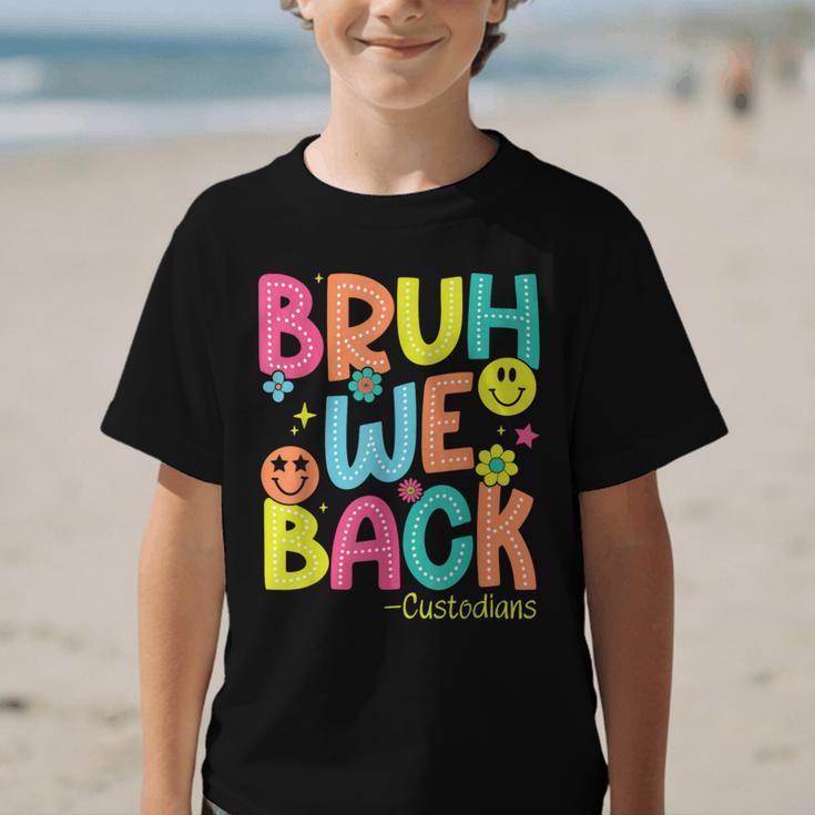 Groovy Custodian Bruh We Back To School Janitor Retro Graphic Kid T-Shirt Groovy Custodian Bruh We Back To School Janitor Retro Graphic Kid T-Shirt
