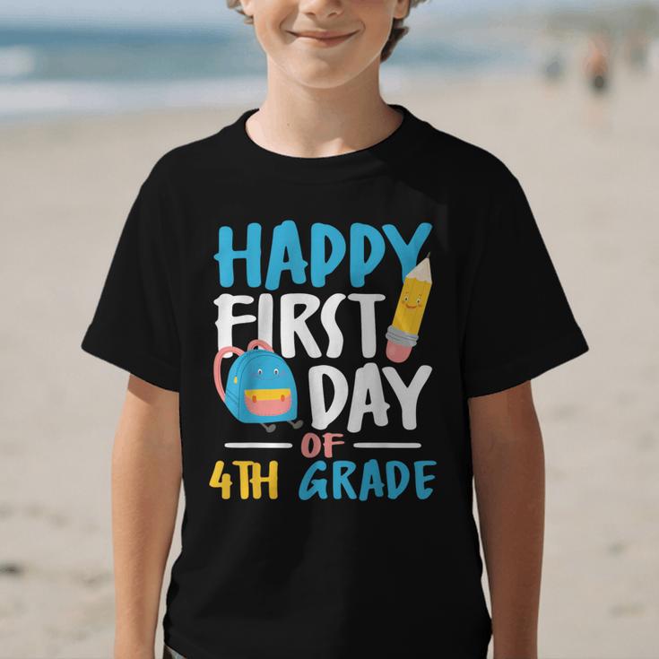 Happy First Day Of 4th Grade Student Back To School Graphic Kid T-Shirt Happy First Day Of 4th Grade Student Back To School Graphic Kid T-Shirt