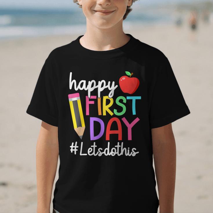 Happy First Day Let's Do This Welcome Back To School Tie Dye Graphic Kid T-Shirt Happy First Day Let's Do This Welcome Back To School Tie Dye Graphic Kid T-Shirt