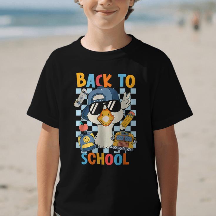 Happy First Day Of School Back To School Goose Boys Kids Graphic Kid T-Shirt Happy First Day Of School Back To School Goose Boys Kids Graphic Kid T-Shirt