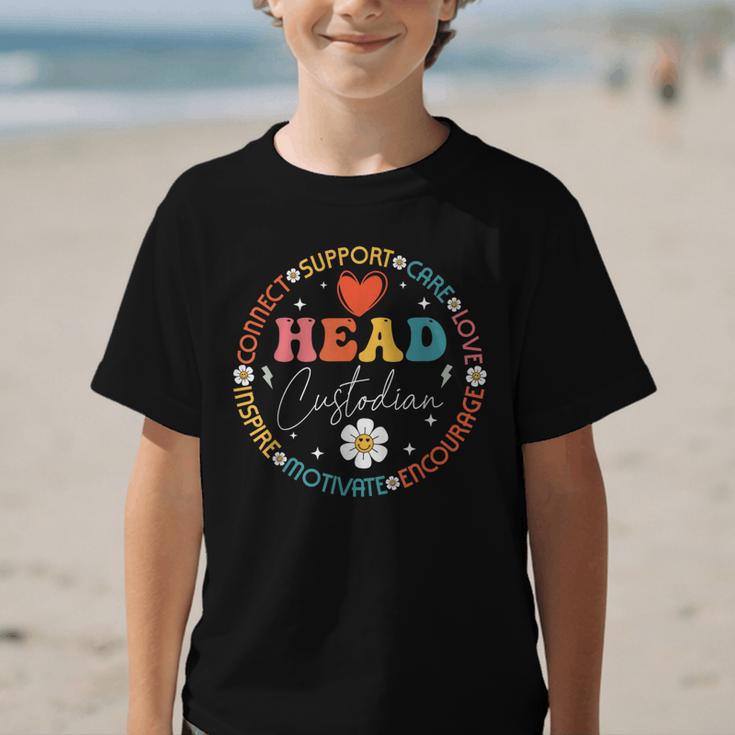 Head Custodian Appreciation Week Back To School Retro Groovy Graphic Kid T-Shirt Head Custodian Appreciation Week Back To School Retro Groovy Graphic Kid T-Shirt