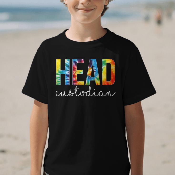 Head Custodian Women Tie Dye Back To School Appreciation Day Graphic Kid T-Shirt
