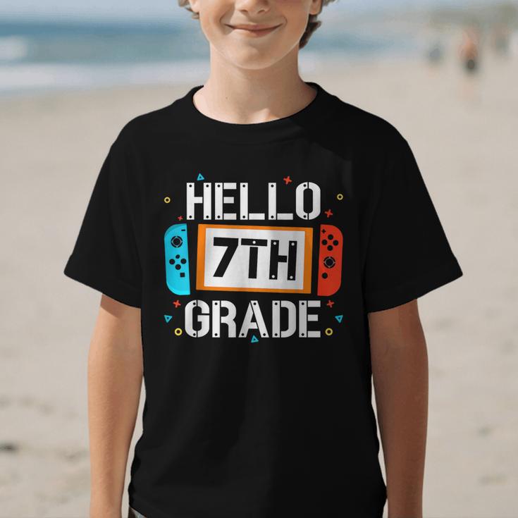 Hello 7th Grade Back To School Video Game Seventh Grade Boys Graphic Kid T-Shirt Hello 7th Grade Back To School Video Game Seventh Grade Boys Graphic Kid T-Shirt