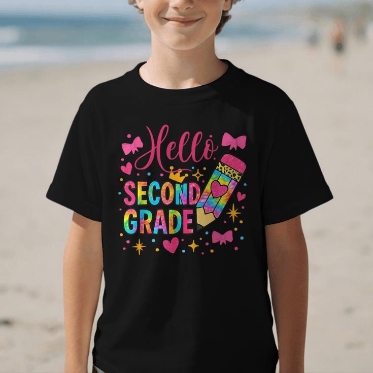 Hello Second Grade Colorful Pencil Tie Dye Back To School Graphic Kid T-Shirt Hello Second Grade Colorful Pencil Tie Dye Back To School Graphic Kid T-Shirt