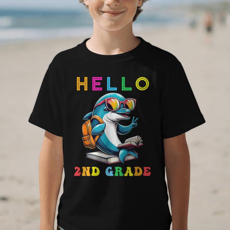 Hello Second Grade Dolphin Lover Back To School Kid Boy Girl Graphic Kid T-Shirt Hello Second Grade Dolphin Lover Back To School Kid Boy Girl Graphic Kid T-Shirt