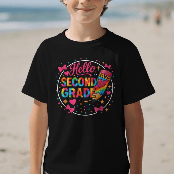 Hello Second Grade Tie Dye Pencil Back To School 2nd Grade Graphic Kid T-Shirt Hello Second Grade Tie Dye Pencil Back To School 2nd Grade Graphic Kid T-Shirt