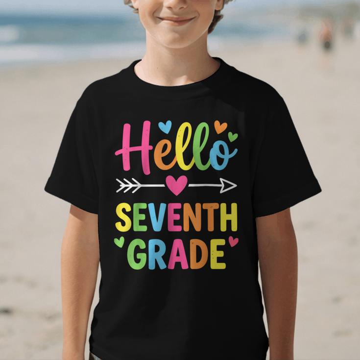 Hello Seventh 7TH Grade Back To School Kids Students Tee Graphic Kid T-Shirt Hello Seventh 7TH Grade Back To School Kids Students Tee Graphic Kid T-Shirt