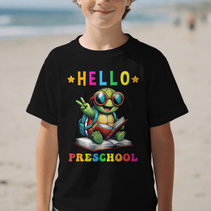 Hello Turtle Lovers From Back To School For Boys And Girls Graphic Kid T-Shirt