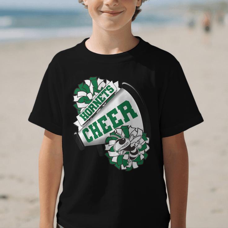 Hornets Cheer Back To School Cheerleading Spirit Green Graphic Kid T-Shirt Hornets Cheer Back To School Cheerleading Spirit Green Graphic Kid T-Shirt