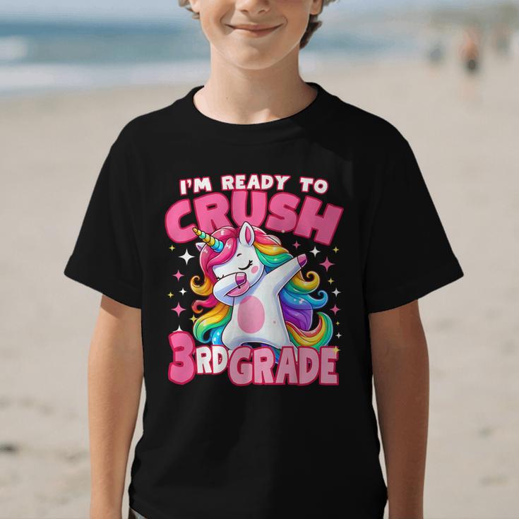 I'm Ready To Crush 3rd Grade Dabbing Unicorn Back To School Graphic Kid T-Shirt I'm Ready To Crush 3rd Grade Dabbing Unicorn Back To School Graphic Kid T-Shirt