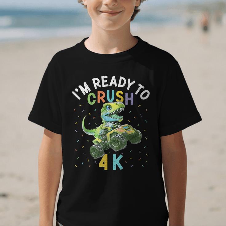 I'm Ready To Crush 4K Dinosaur Back To School 4K Kid Graphic Kid T-Shirt I'm Ready To Crush 4K Dinosaur Back To School 4K Kid Graphic Kid T-Shirt