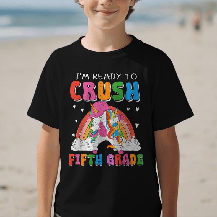 I'm Ready To Crush Fifth Grade Unicorn Back To School Girl Graphic Kid T-Shirt I'm Ready To Crush Fifth Grade Unicorn Back To School Girl Graphic Kid T-Shirt