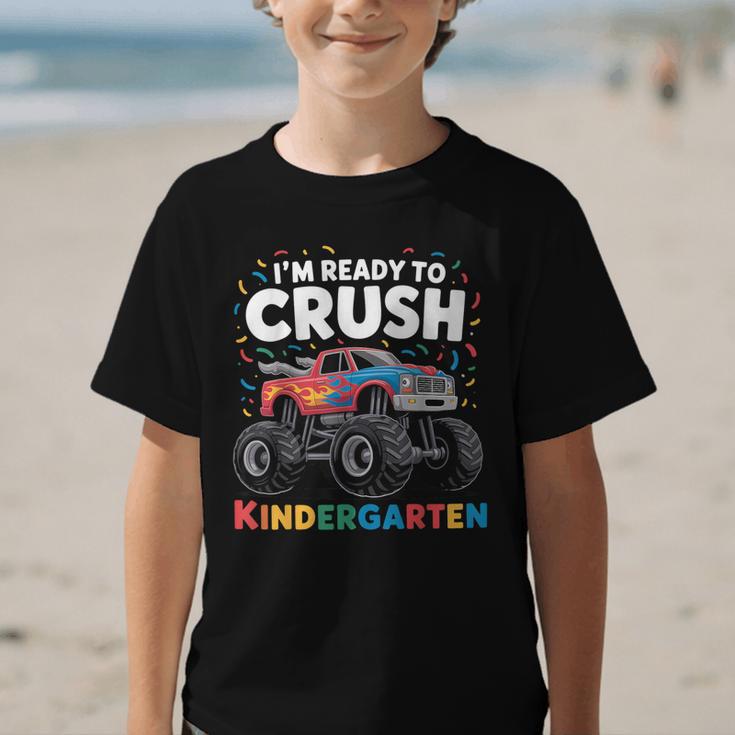 I'm Ready To Crush Kindergarten Monster Truck Back To School Graphic Kid T-Shirt I'm Ready To Crush Kindergarten Monster Truck Back To School Graphic Kid T-Shirt