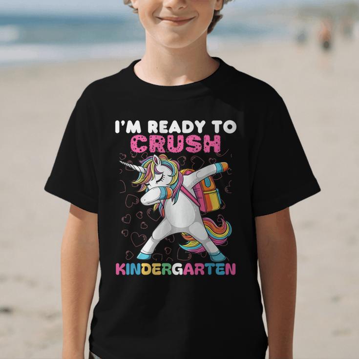 I'm Ready To Crush Kindergarten Unicorn Back To School Graphic Kid T-Shirt I'm Ready To Crush Kindergarten Unicorn Back To School Graphic Kid T-Shirt