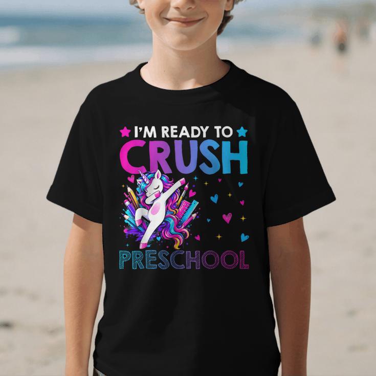 I'm Ready To Crush Preschool Dabbing Unicorn Back To School Graphic Kid T-Shirt I'm Ready To Crush Preschool Dabbing Unicorn Back To School Graphic Kid T-Shirt