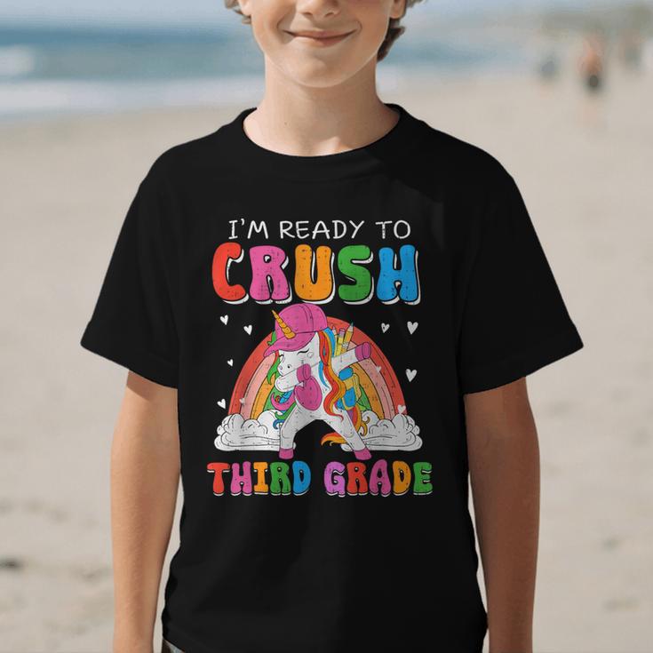 I'm Ready To Crush Third Grade Unicorn Back To School Girls Graphic Kid T-Shirt I'm Ready To Crush Third Grade Unicorn Back To School Girls Graphic Kid T-Shirt