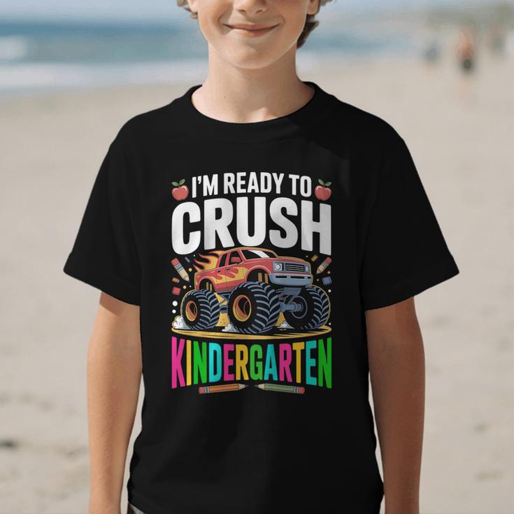 Kids Back To School I'm Ready To Crush Kindergarten For Boys Graphic Kid T-Shirt Kids Back To School I'm Ready To Crush Kindergarten For Boys Graphic Kid T-Shirt
