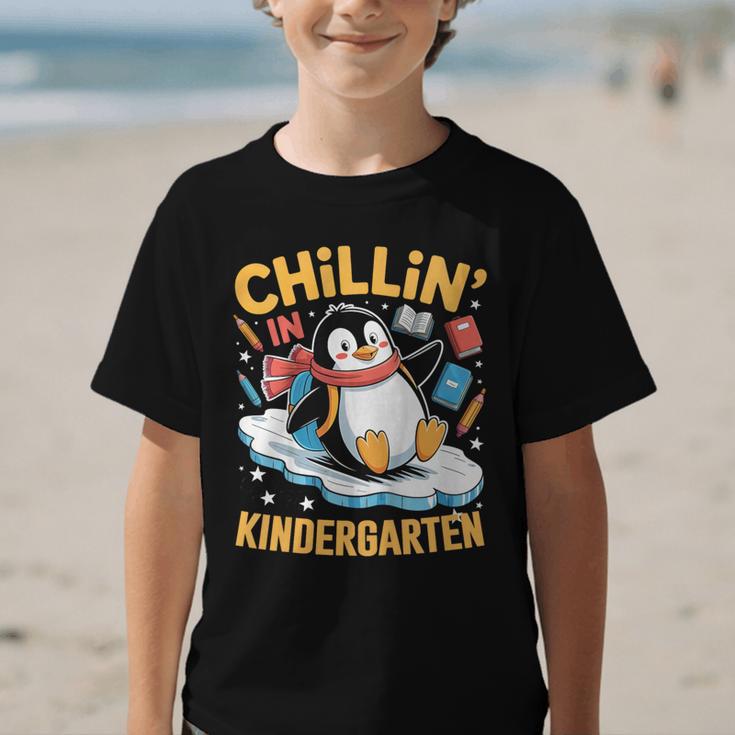 Kids Chillin In Kindergarten Penguin Student Back To School Boys Graphic Kid T-Shirt Kids Chillin In Kindergarten Penguin Student Back To School Boys Graphic Kid T-Shirt
