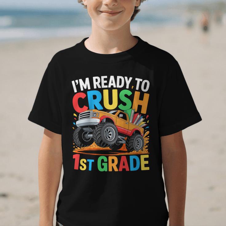 Kids I'm Ready To Crush 1st Grade Shirt Back To School Boy Graphic Kid T-Shirt
