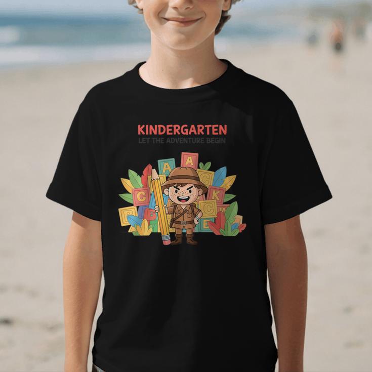 Kindergarten Adventure Explorer Back To School Graphic Kid T-Shirt