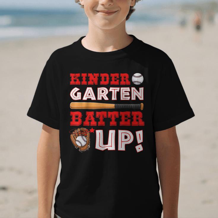 Kindergarten Batter Up Back To School Baseball Player Boys Graphic Kid T-Shirt