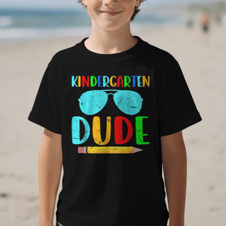 Kindergarten Dude First Day Back To School Kids Boys Graphic Kid T-Shirt Kindergarten Dude First Day Back To School Kids Boys Graphic Kid T-Shirt