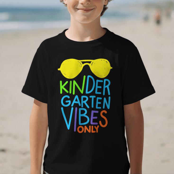 Kindergarten Vibes Only Glow Sunglasses Back To School Graphic Kid T-Shirt Kindergarten Vibes Only Glow Sunglasses Back To School Graphic Kid T-Shirt